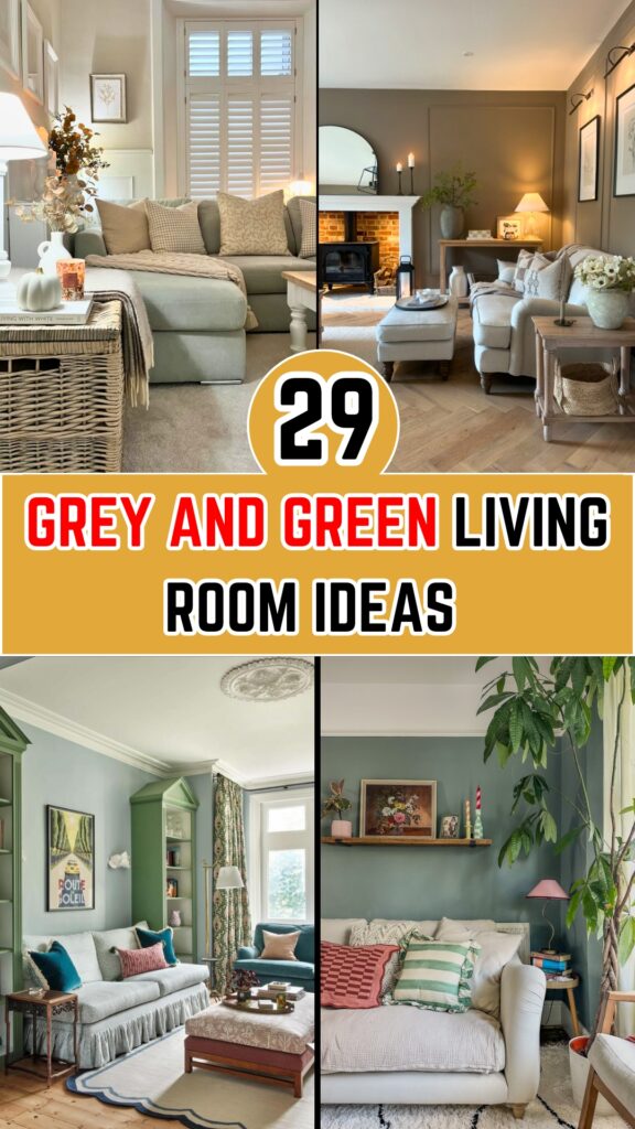 Grey and Green Living Room Ideas